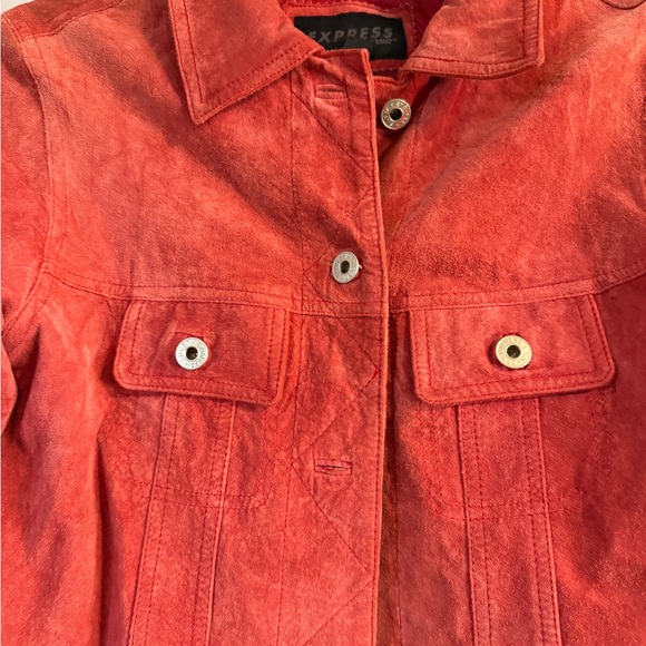 Vintage Express Suede Leather Jacket – Y2K Era - Picture 3 of 7